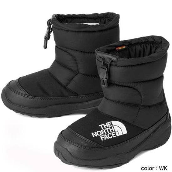 The North Face K Nuptse Bootie VII TNF Size 18 Black/TNF Black,