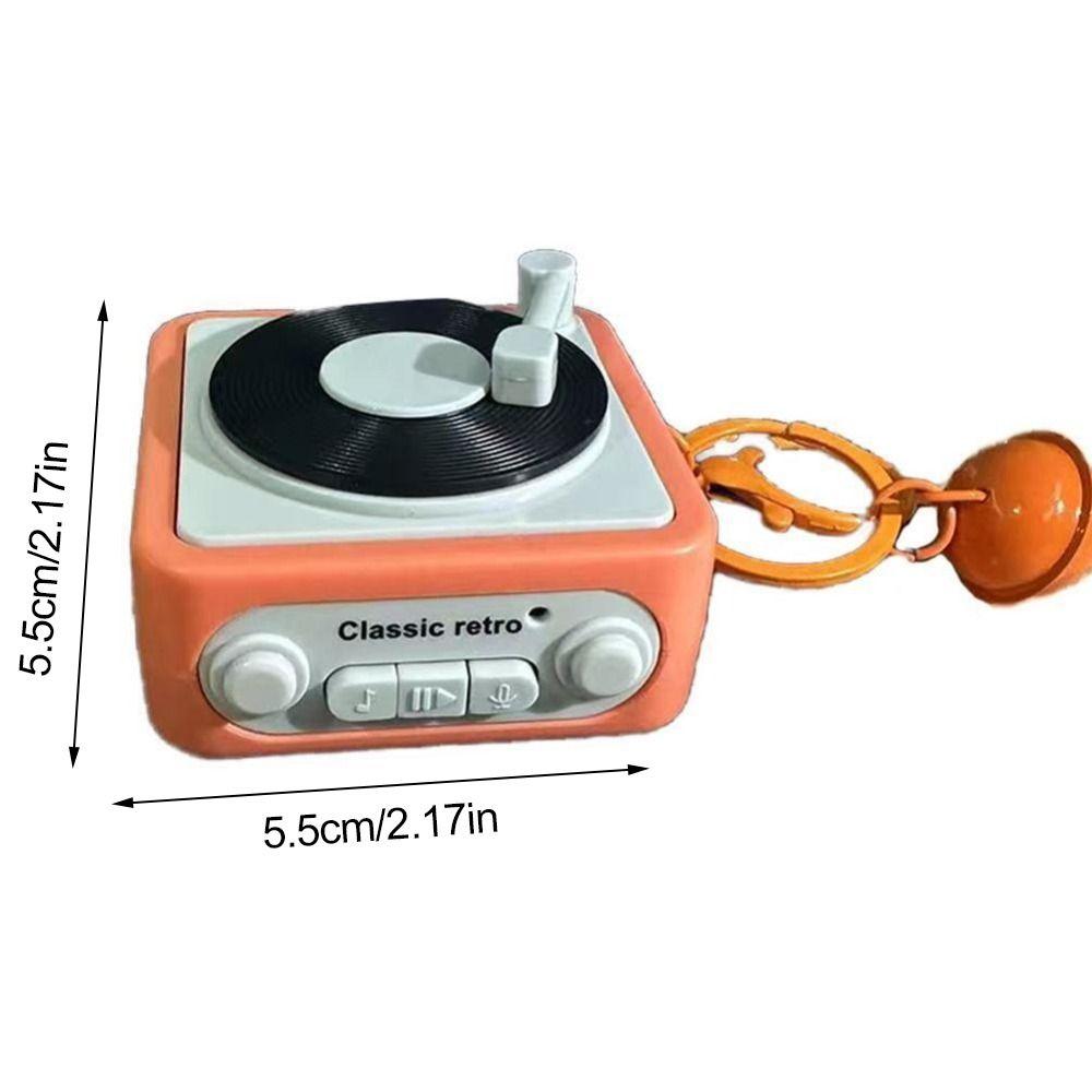 Portable Music Box Pendant Musical Instrument Toy Music Speaker Key Chain Retro Recorder Keychain