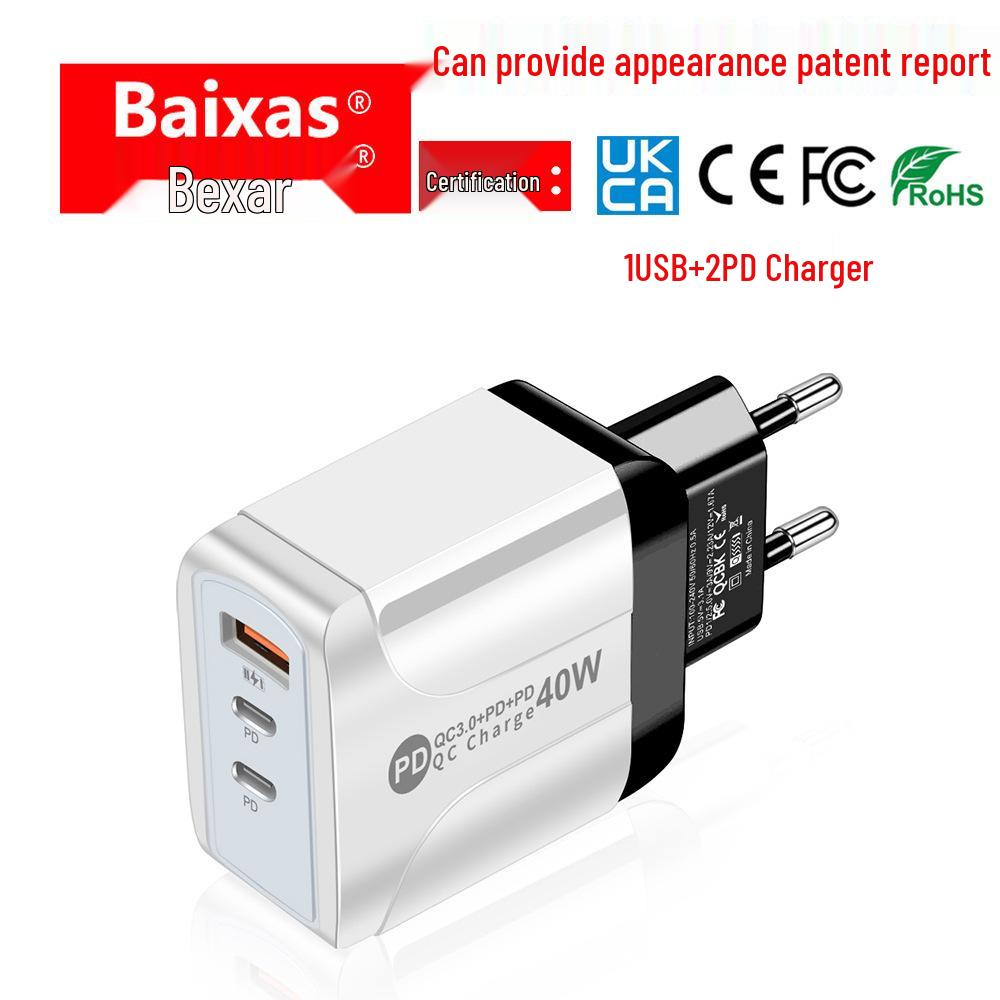 Universal Charger with EU, US, UK, AU Compatibility - Original 1U+2PD Power Adapter