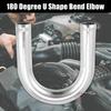 X AUTOHAUX Intercooler Pipe Air Intake Tube Air Intake Tube Aluminum Alloy 180 Degree