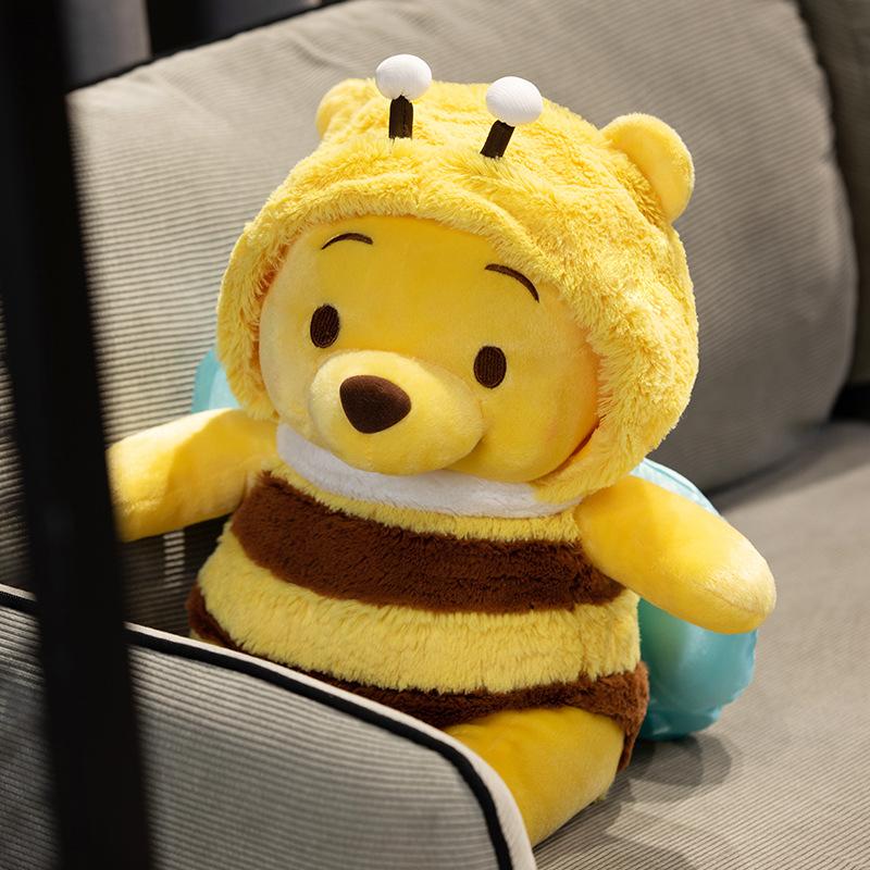 25-50cm Cute Winnie the Pooh Cosplay Bee Plush Toy Very Soft Stuffed Anime Doll Kawaii Cuddly Bear Plushies Birthday Gifts