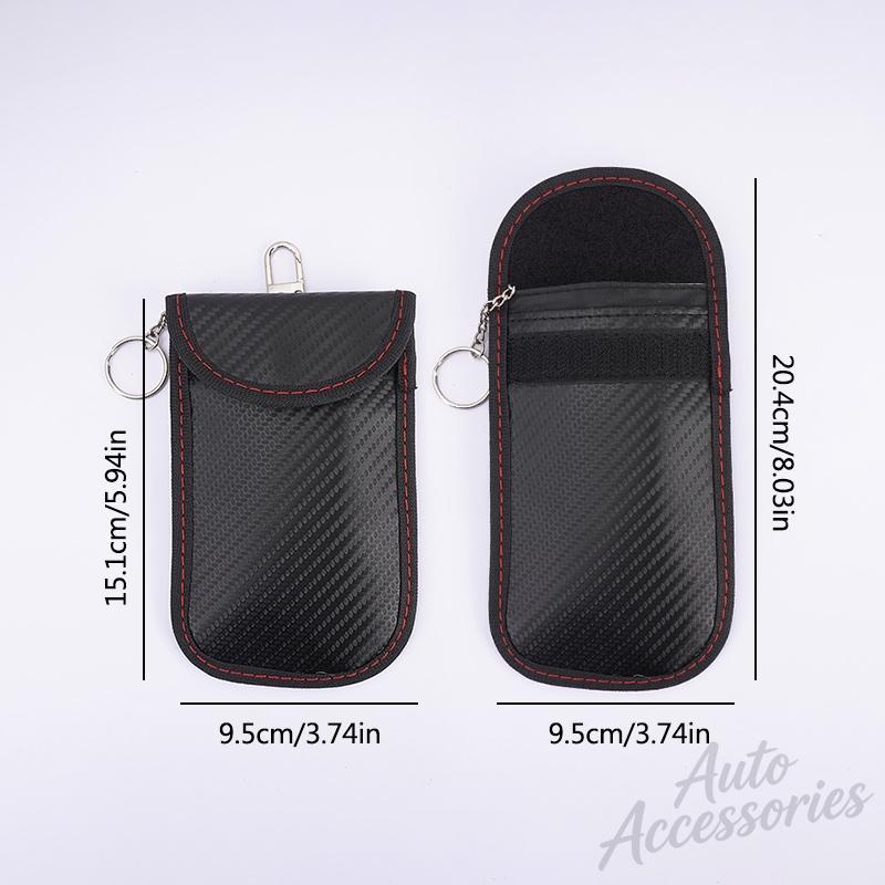 AIHQR1 Car Key Case Signal Blocker Bag Car RFID Shielding Pocket Anti-Theft Pouch For Porsche Panamera Macan Boxster Cayman 911 Sticker