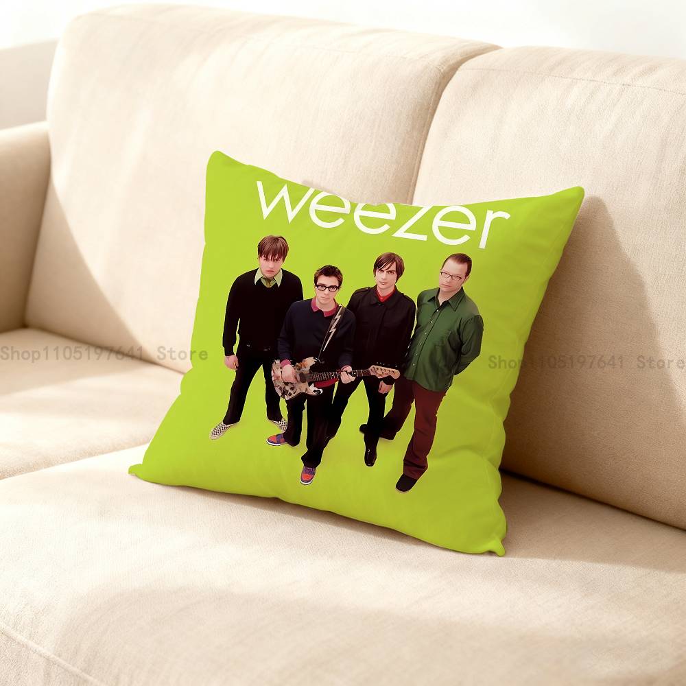 Rock Band W-Weezer Pillow Case For Sofa Decor Car Office Room Printing Cushion Cover Decorations and Protector
