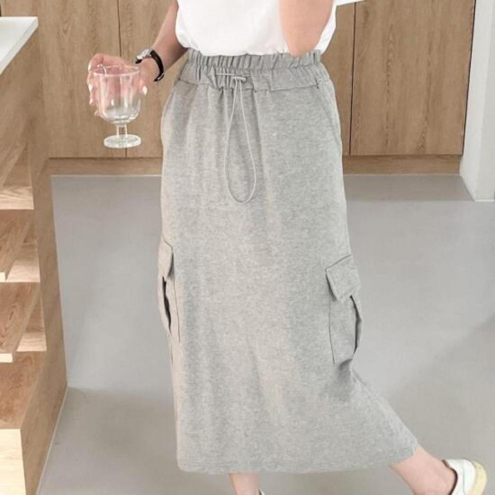 New Arrivals Open Run Women Sweatpants Wide Long Skirt String Backslit
