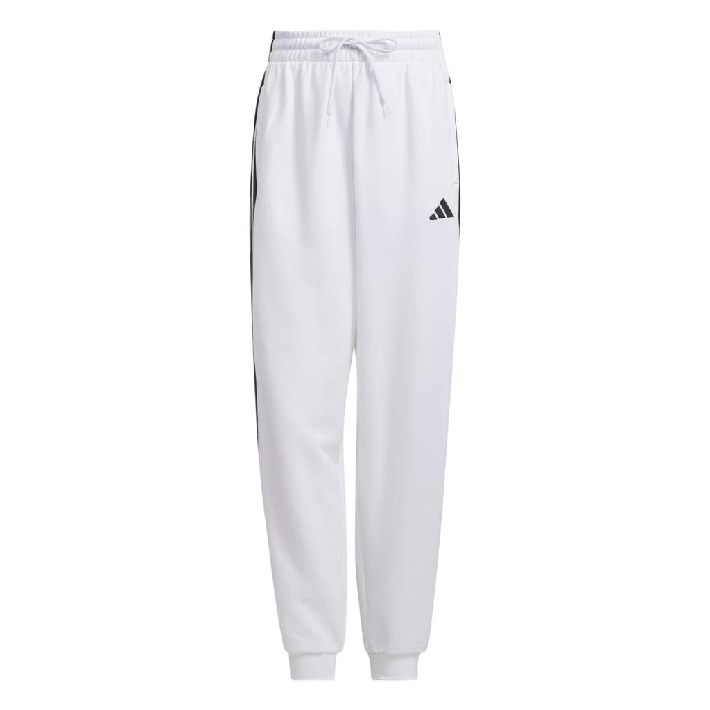 Adidas 3 Stripes Fleece Sweatpants Women Bottoms White JZ2163
