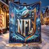 Deka s NFL vzorem pro domácí dekoraci, postel, pohovku, cestování autem, kempování, vhodná pro všechna roční období, dárek k narozeninám, Vánocům