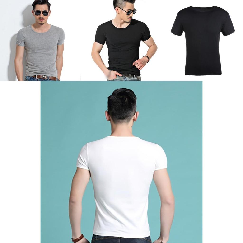 Men's Summer Casual Fashion Solid Color O-neck T-shirt With Short Sleeves