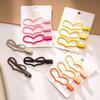 New 3pcs/set Colorful Love Heart Hair Side Clips Women Girl Hollow Bowknot Shaped Hair Clips Bangs Hairpins Kids Sweet Ornament