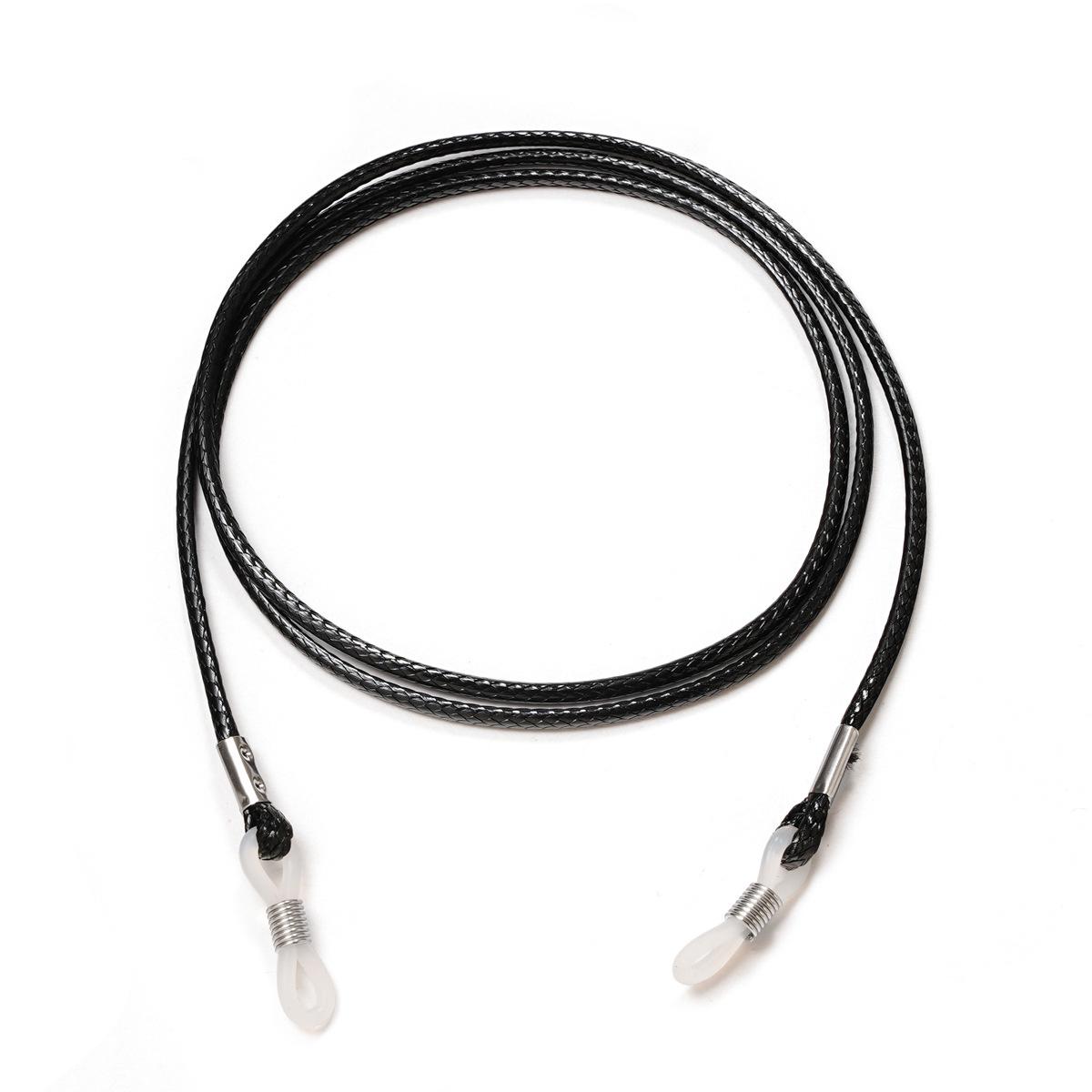 

Корейская мода Нескользящий вощеный шнурок Цепочка для очков для детей - Ремешок для очков от солнца на шею со шнурком против падения. чёрный