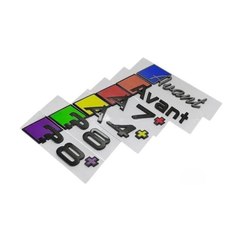 ABS Car Stickers Rear Trunk Badge for A3 A4 A5 A6 A7 A8 A3+ A4+ A5+ A6+ A7+ A8+ Emblem Body Decal Refitting Decoration