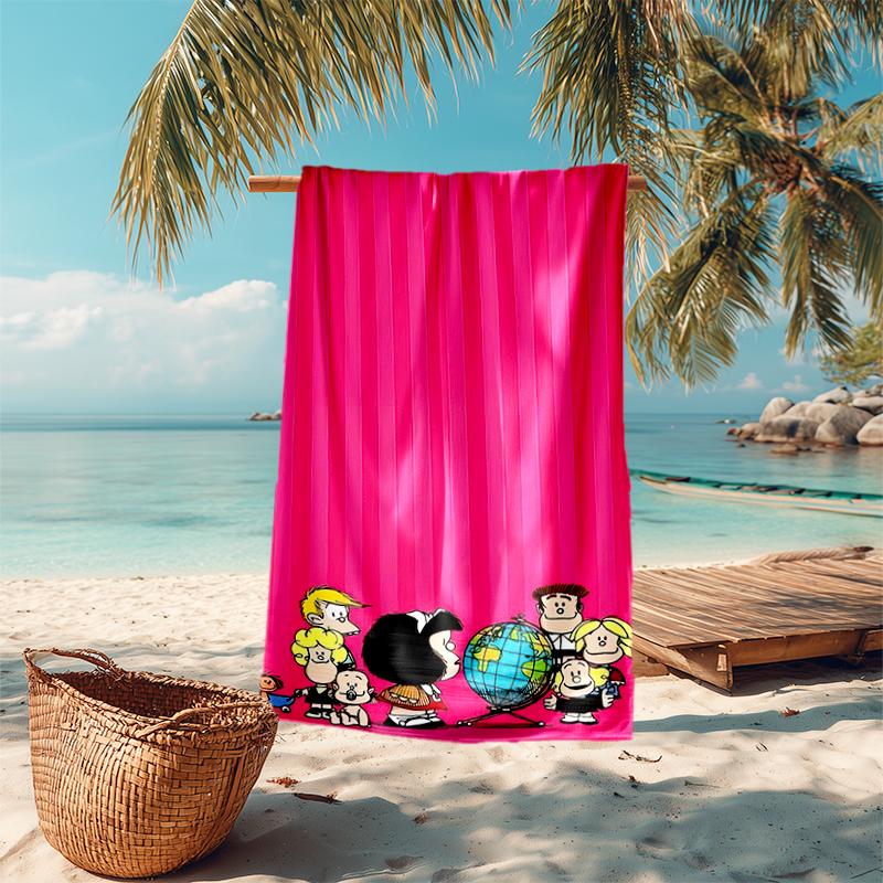 Mafalda Beach Towel Outdoor Camping Beach Towel for Vacation Swim Outdoor Pool Absorbent Bath Towel