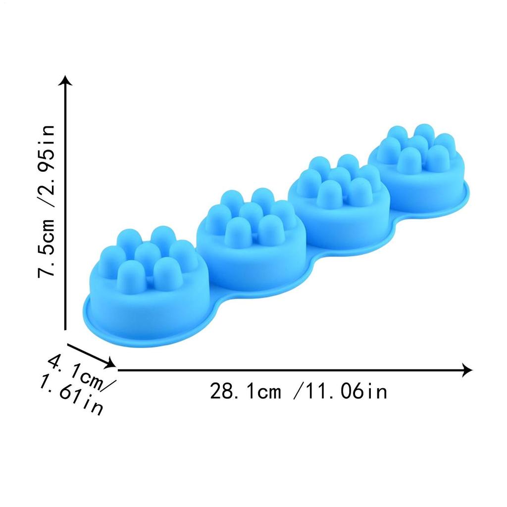 28x7.5cm 3D Massage Bar Mold Hair Brush Silicone Mould Baking Molds Nonstick Soap Making Mold For DIY Soap Chocolate Jelly Cake