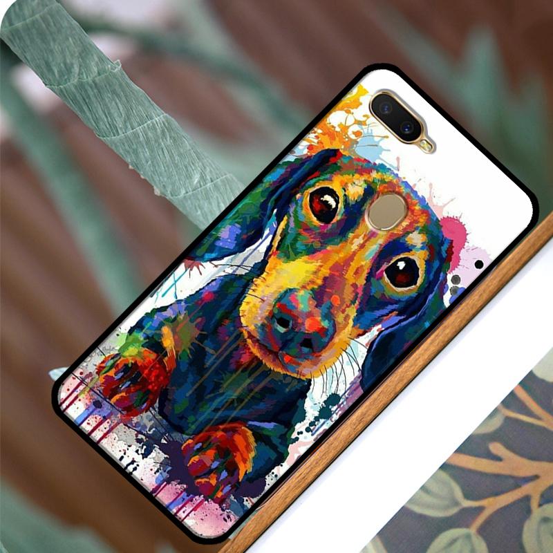 Dachshund Dog Case For OPPO A83 A91 A93 A1K A15 A3S A54 A74 A94 A5 A9 A31 A53 A52 A72 A53S Back Cover