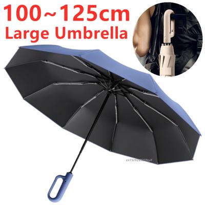 Ring Buckle Design Fully Automatic Umbrella Sun Protection for Men Folding 105/125CM Extra Large Strong Women's Sunshade Parasol