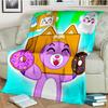 Happy Foxy Boxy i Rocky Lankybox koc, miękki koc do rzucania dla domu sypialnia kanapa z funkcją spania piknik podróż biuro okładka koc dla dzieci