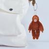 Plush Animal Pendant Cute Otter Holding Fish Keychain Pendant Stuffed Orangutan Bag Backpack Charm Gift for Kids Friends