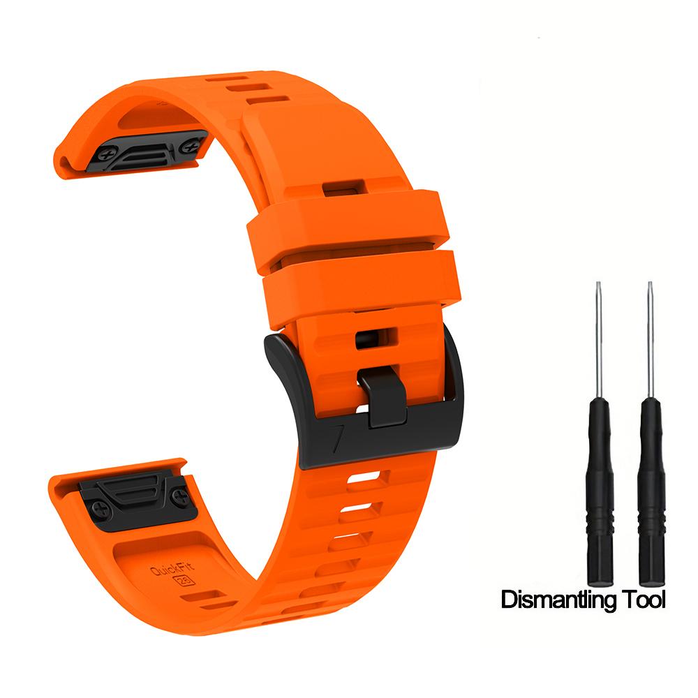 Silicone Watch Strap 26mm 22mm For QuickFit Garmin Band Fenix 8 7X 7 7S 6X 6 Pro 5 5X Epix 2 Forerunner 965 955 945 Instinct 2