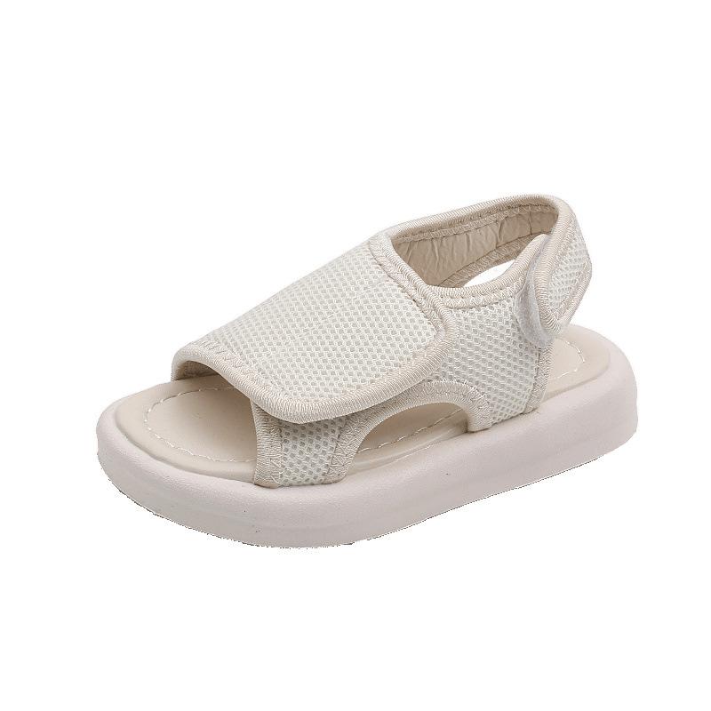Children's Sandals Solid Soft Sole Velcro 2025 Boys Beach Shoes Summer Girls Mesh Soft Sole Soft Sole Sandals