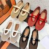 Fashion New Designer Fishnet Flat Shoes Woman Mary Janes Cutout Summer Flats Women Ankle Belt Air-mesh Mocasines Zapatos De Mujer 2025