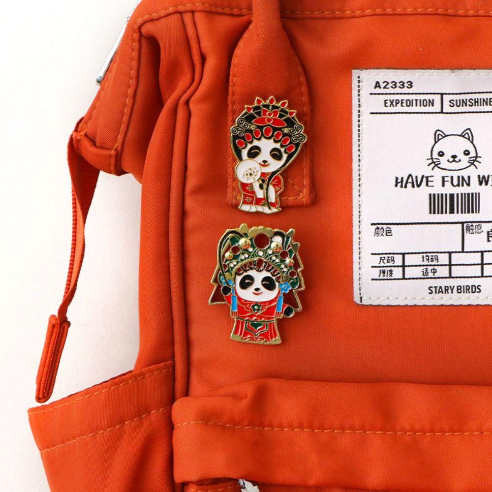 Craft Cartoon Opera Panda Badge Zinc Zinc Zinc Alloy Giant Panda Shape Badge  Fans Gifts