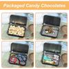 Rectangular Metal T with Lids, Black Small Box with Lid Hinged Tin Container Portable Storage Case Organizer for Home Jewelry, Cosmetic Tools, Gifts