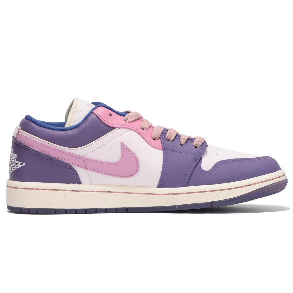 Jordan Air Jordan 1 Slip Resistant Coverage Abrasion Resistant Low top Vintage Basketball Shoes Women's Purple Pink DZ2768-651(Team59-)