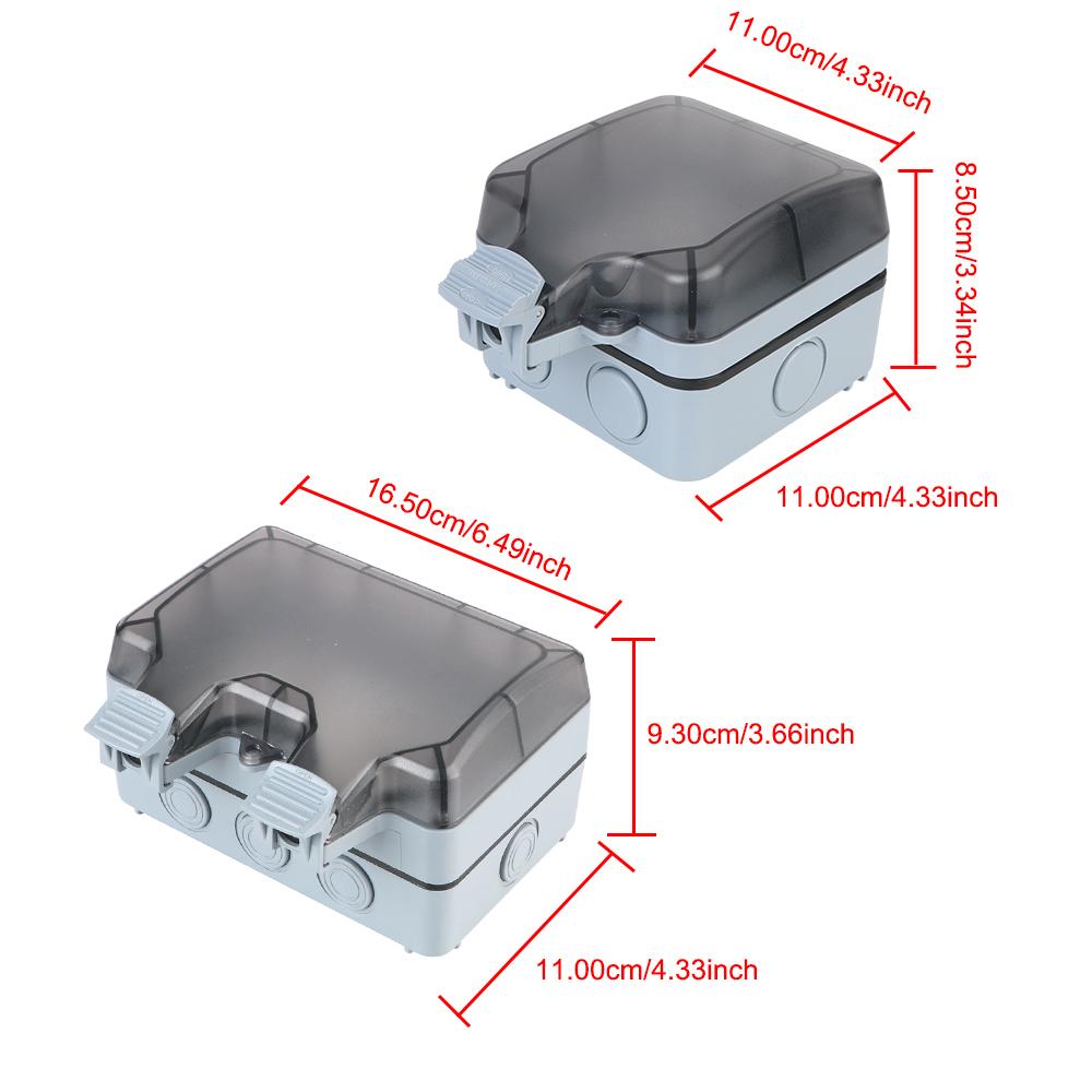 IP66 Weatherproof AC 110~240V With USB Charging 16A Power Supply Switch Socket Outdoor Wall Power Socket for Home& Garden Double EU Socket