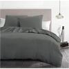 3-piece Duvet Cover Set - - HP72075 - Microfiber 82 G - 240 X 260 Cm - Anthracite Grey