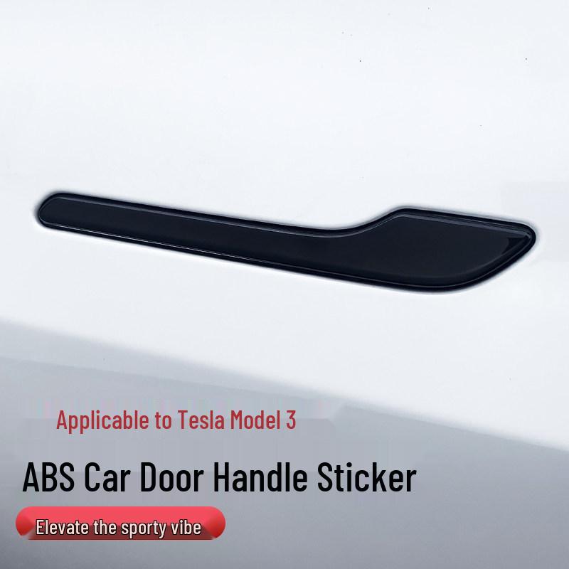 Carbon Fiber Door Handle Stickers for Tesla Model 3/Y: Scratch-Resistant Decorative Accessory