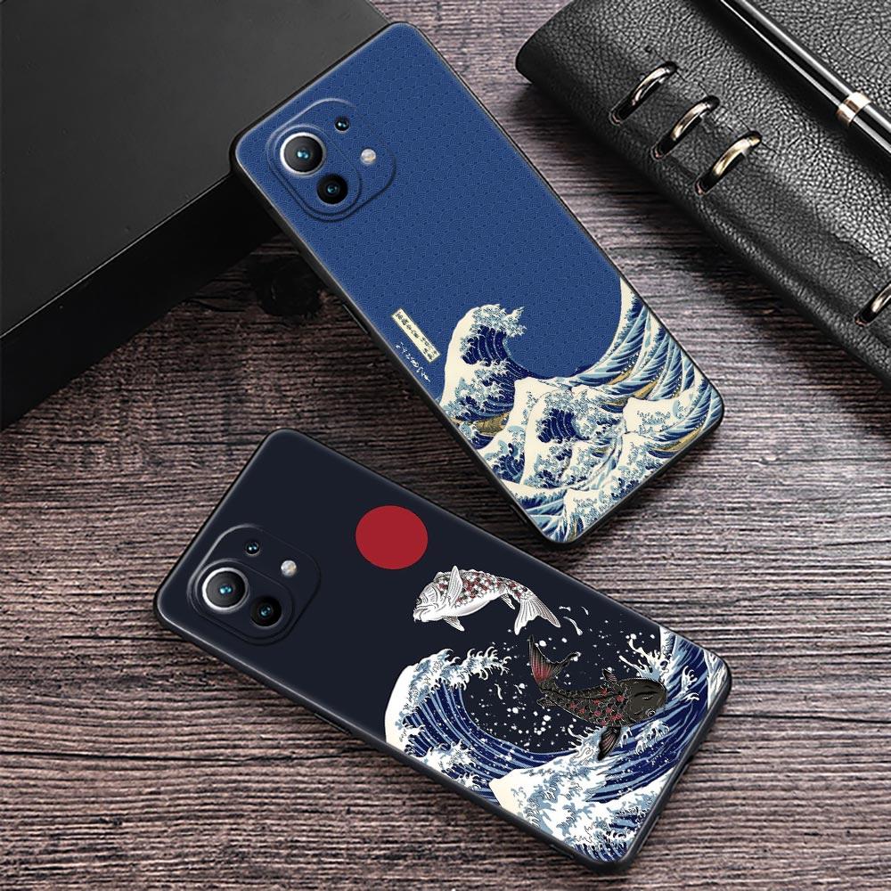 Japan Kunst Hokusai Kanagawa Große Welle Handyhülle Für Xiaomi 13T 14T 15T 12T Pro Hülle Xiaomi 11Lite 5G POCO F8 F7 M7 X7 Pro Abdeckung