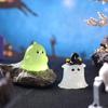 Figurine Luminous Miniature Funny Ghost Pig Rabbit Animals Micro Landscape Ornaments For Halloween Decorations Home Desk Decor