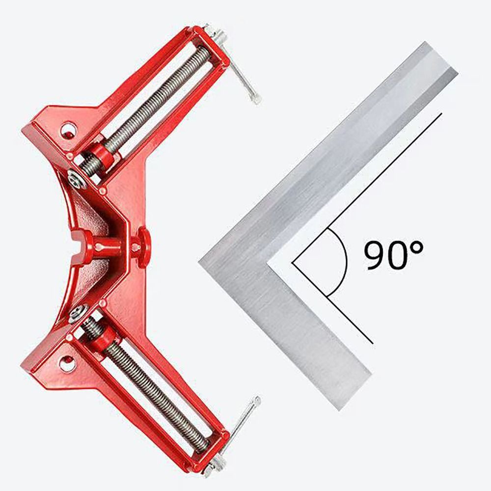 

Durable Aluminum Alloy Right Angle Clamp Multifunction Woodworking Hand Tools Reinforced Fixing Clamp 90° Corner Clamp Glass 1Pc