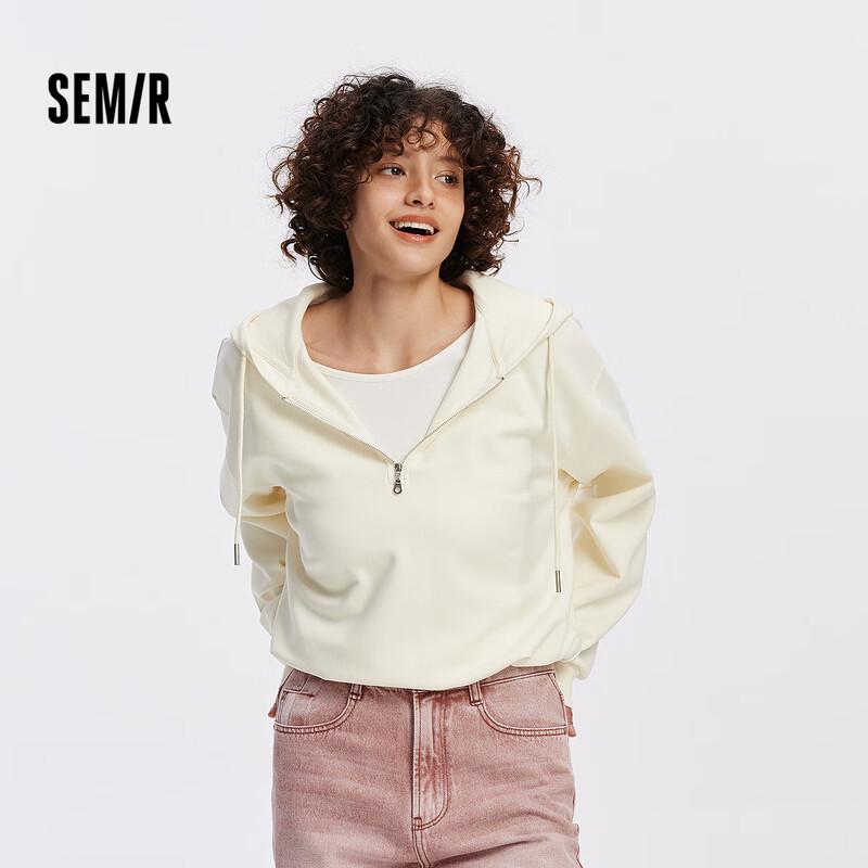 Semir Women's Oversized Fake Two-Piece Hoodie
