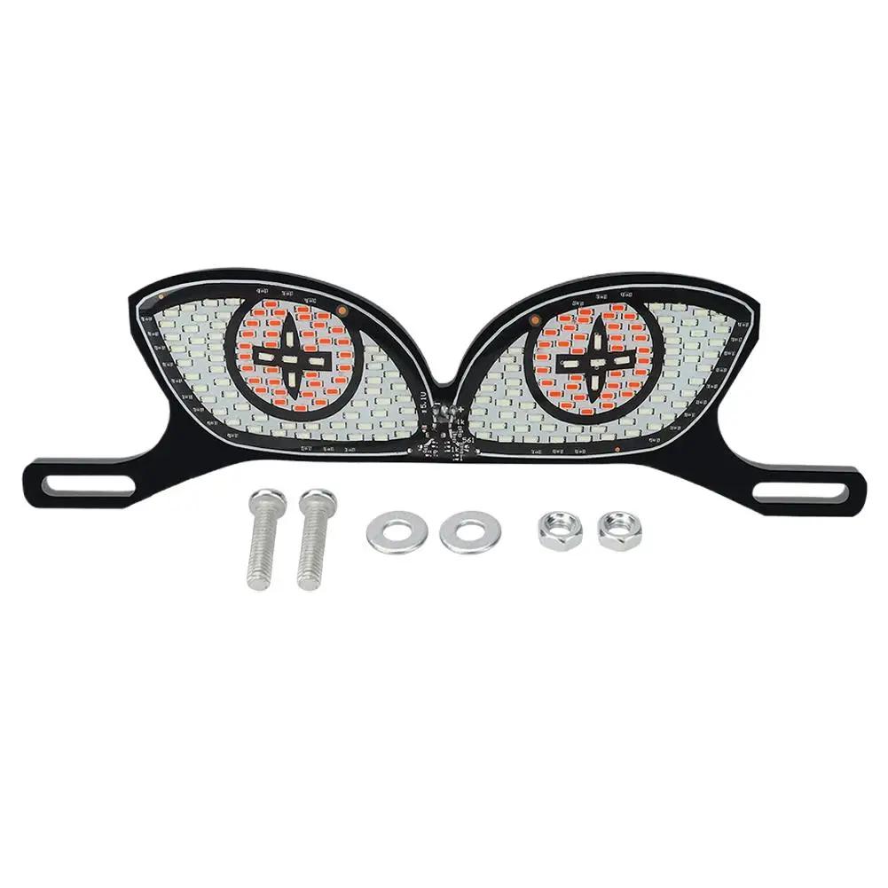 Motorcycle LED Flash Brake Light Dual Color Flashing Tail Decoration Signal Plate Light 12V Light License Turn Motorcycle L S1Z4