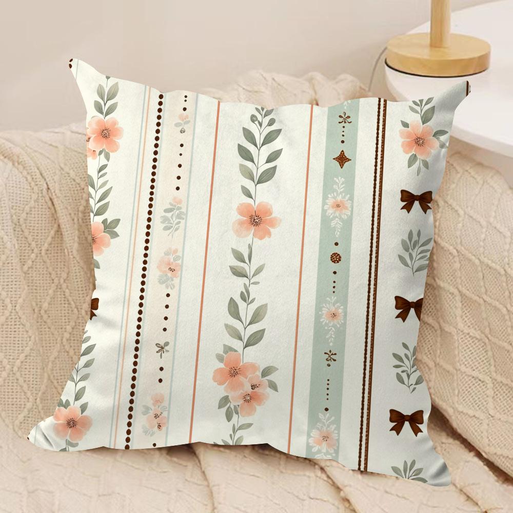 

spring floral Cushion Cover Soft Plush Fabric DoubleSided Printed Cushion Covers for All Seasons Modern HomeDecor Gift 30x30cm