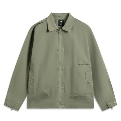 Li Ning CF Outdoor Letter Mode Vielseitig Verschleißfest Wasserabweisend Windjacke Herren Oberbekleidung Tee-Grün AFDV345-2