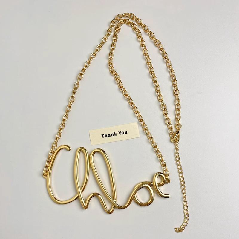 

2025 Retro Gold Letter Waist Chain for Women: High-End Metal Belt for Skirts and Pants