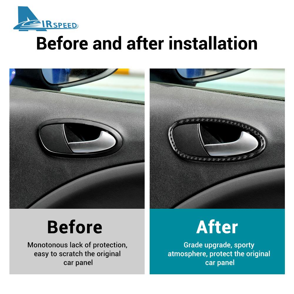 Real Soft Carbon Fiber Sticker For Seat Leon MK1 Altea 2005 2006 2007 2008 2009 2010 2011 2012 LHD RHD Car Door Handle Switch