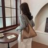 New Casual PU Tote Shoulder Bags  High Quality  Light  Personality  Large Size  Concise Trend  Versatile Style  Pleated Bags