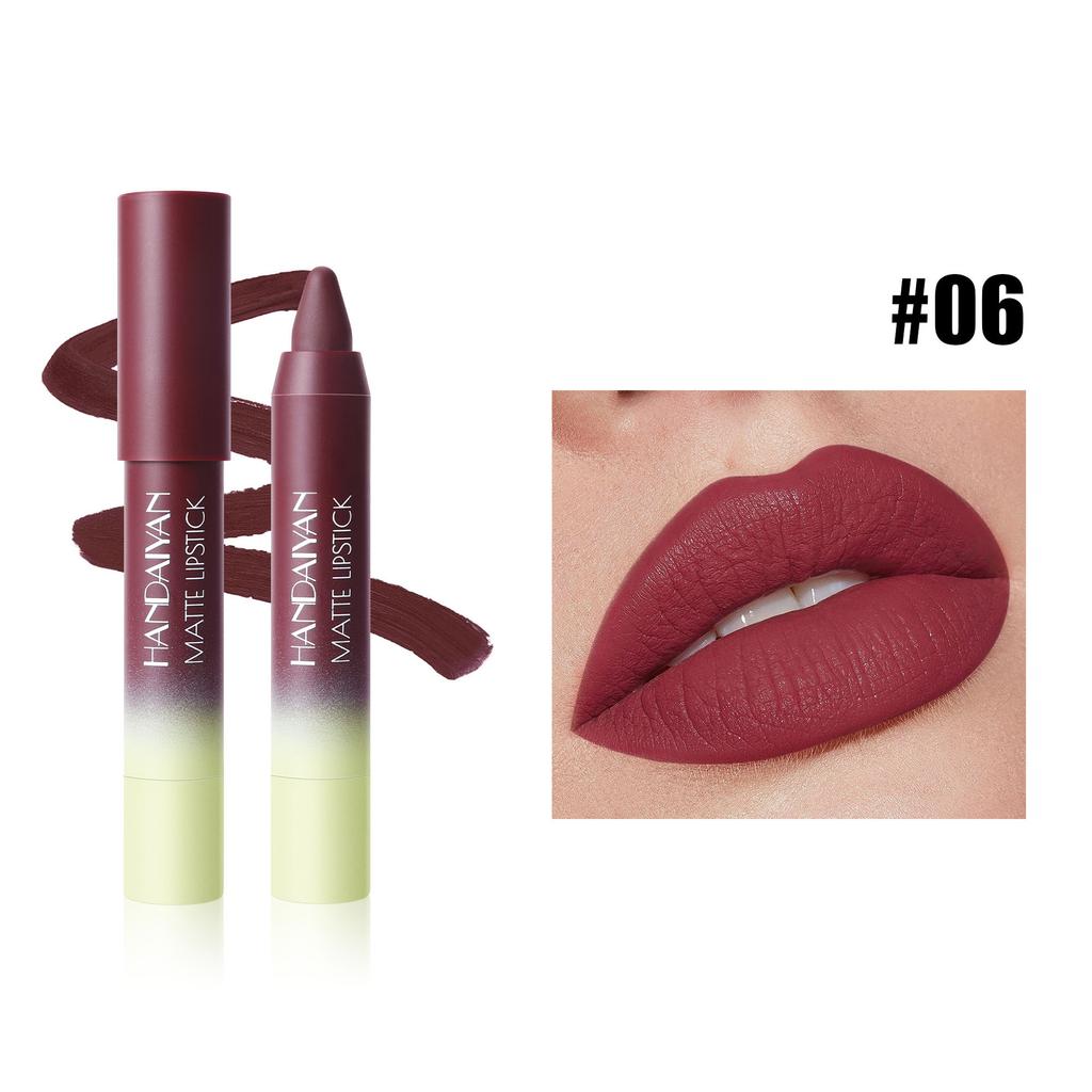 Nude Series Velvet Matte Lipstick Pencil Waterproof Long Lasting Red Lip Stick Non-Stick Cup Makeup Lip Tint Pen Cosmetic Makeup