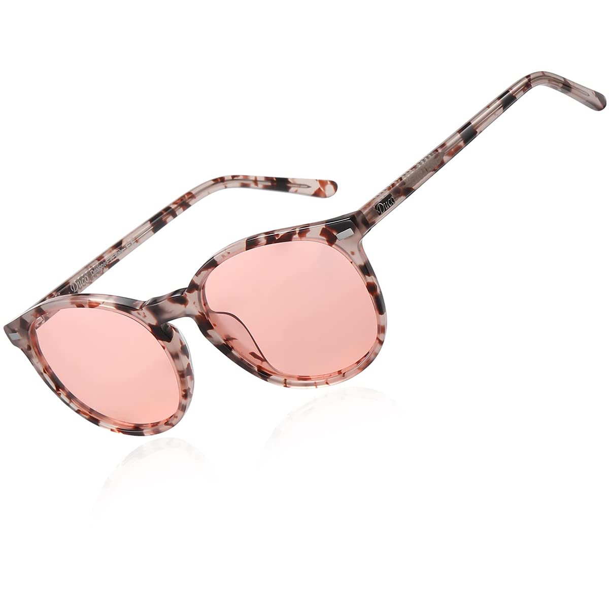 

DUCO Round Sunglasses with UV UV400 Polarized Fashionable UV Size 1230 Tortoise Women s Protection, Protection, Lenses, Design, Protection, (Grey