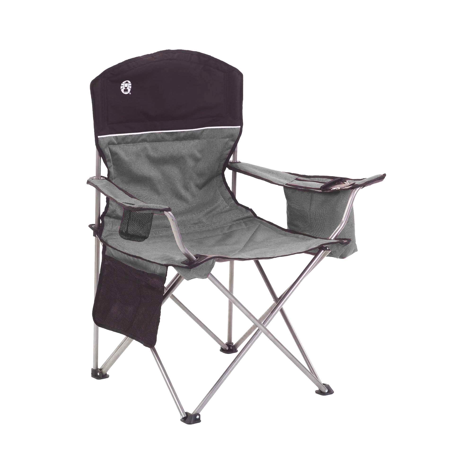 

Coleman Oversized Quad Chair with Cooler Pouch, Gray/Black