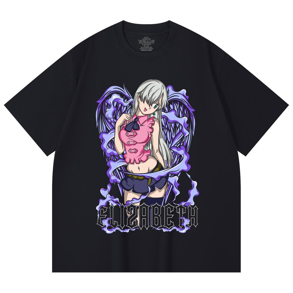230 Gsm 100% Cotton Seven Deadly Sins V3 Elizabeth Print Unisex Heavy Cotton T Shirt