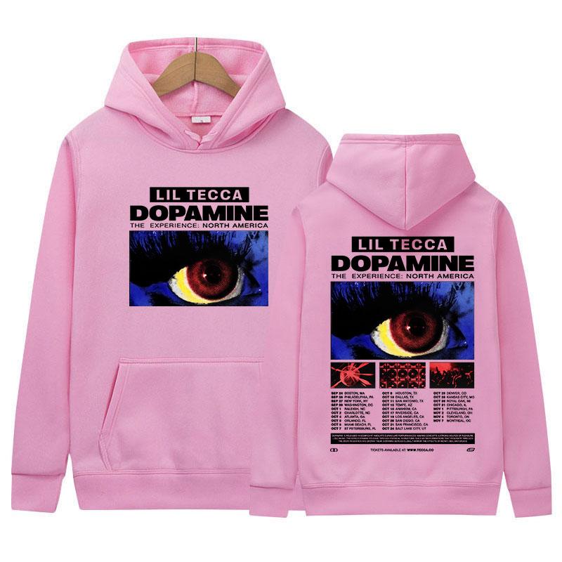 Singer Lil Tecca Dopamne Album 2025 Tour Graphic Hoody Mens Women Fashion Harajuku Sweatshirt Hip Hop Gothic Long Sleeve Hoodies