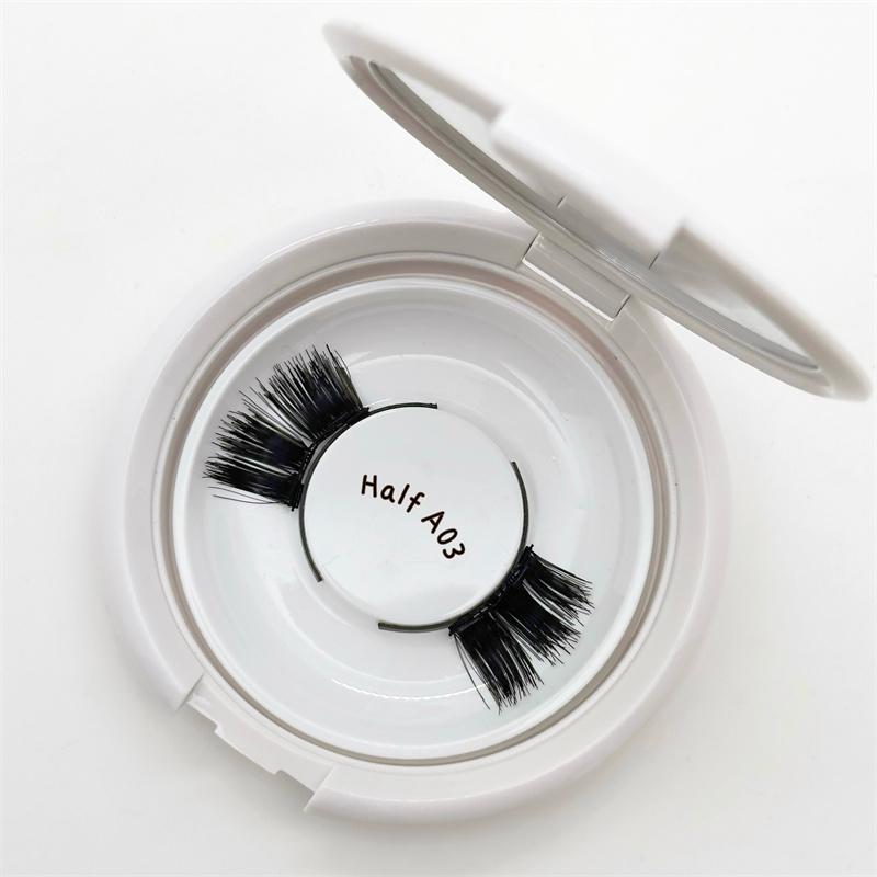 New No Glue No Eyeliner Handmade Synthetic Hair Cruelty-Free Reusable Half False Eyelashes Soft Band Quantum Magnetic
