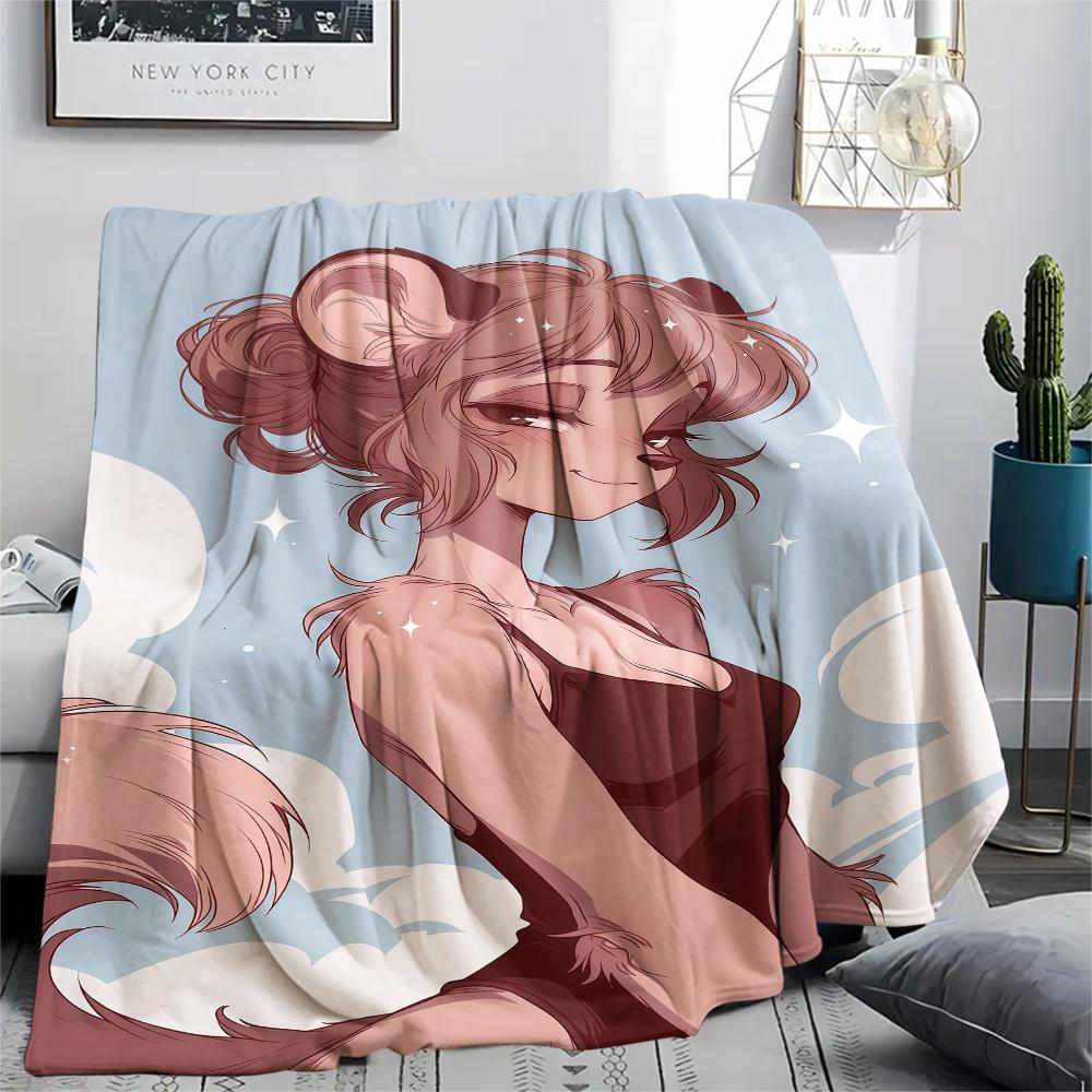 1 Pezzo Coperta in Flanella con Stampa Cartone Animato, Alta Qualità Confortevole per Tutte le Stagioni, Decorazione per la Casa, Calore e Comfort, Perfetta per Regalo di Natale Compleanno
