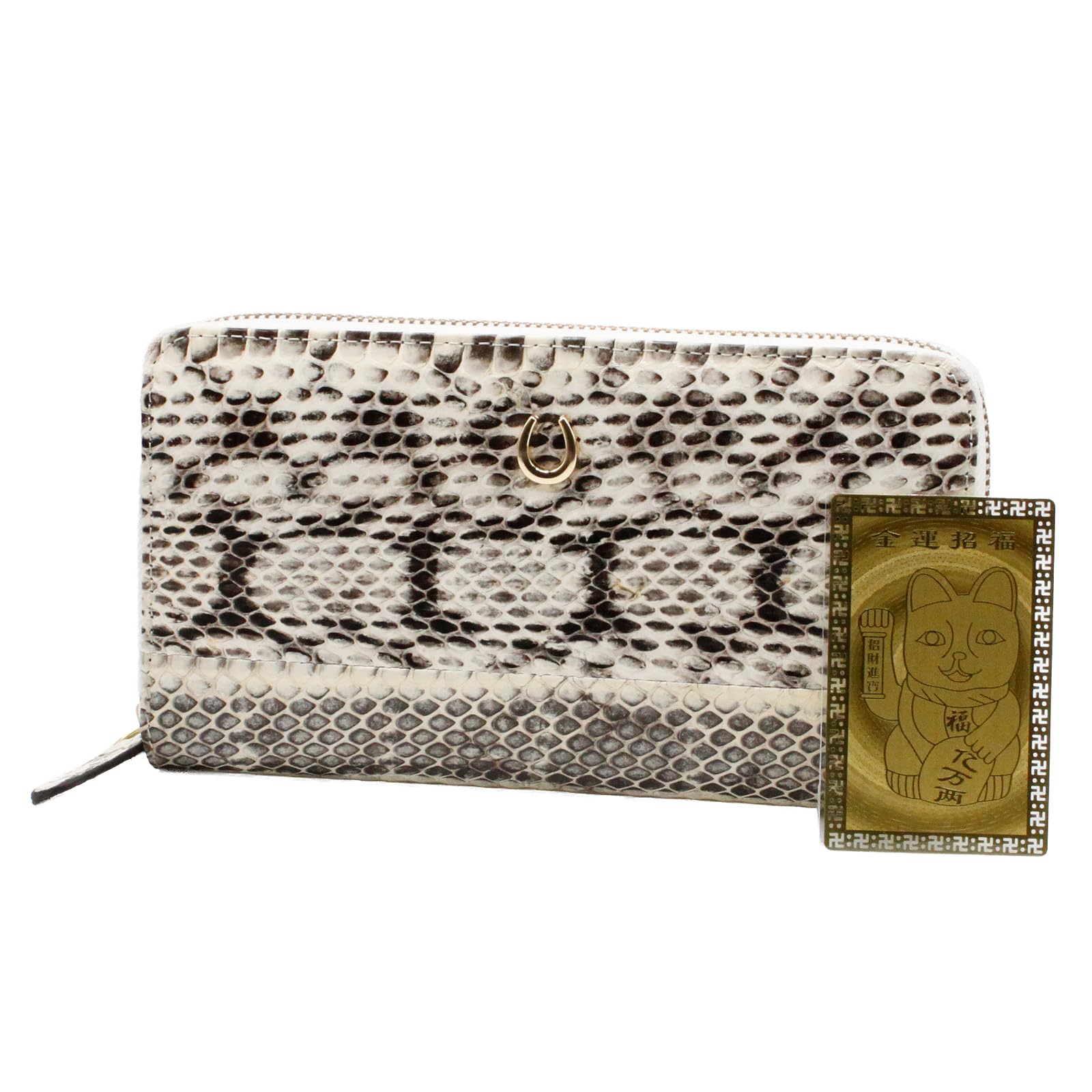 

Shui Goods Online Kaiun Змея Натуральная кожа Длинный кошелек для денег Удача и богатство Круглая сова Привлекающий удачу [Feng Store]. Эбису-до]