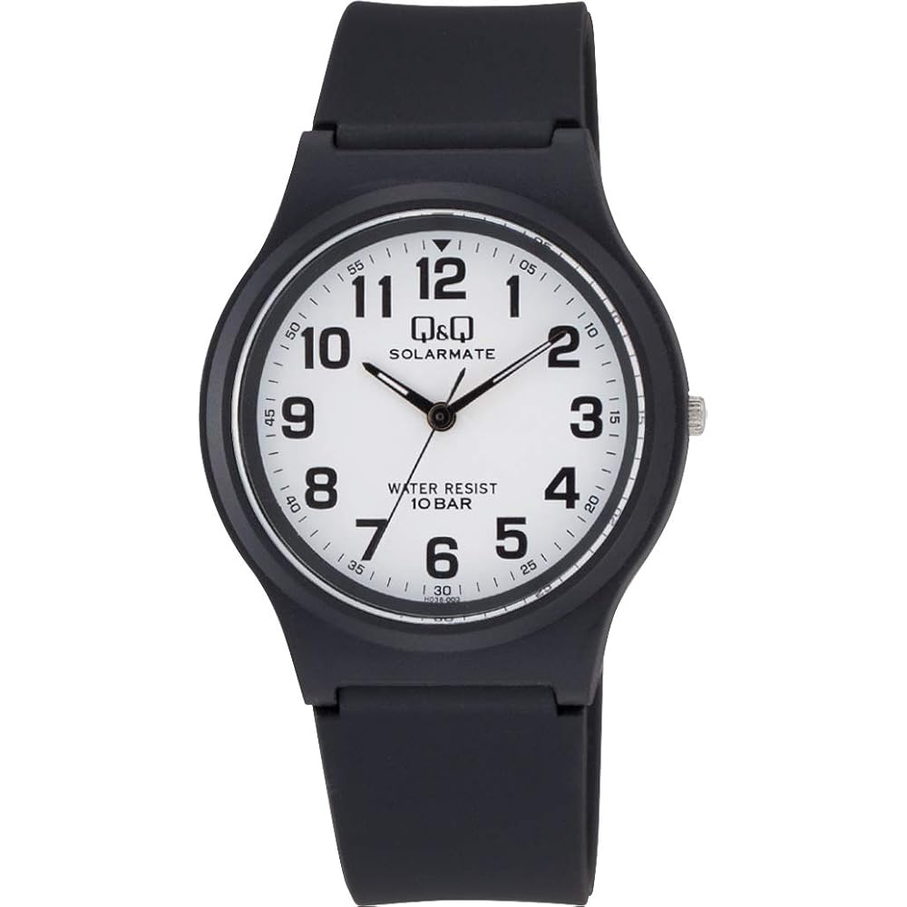Citizen QQ Analog Solar Waterproof Watch White Dial H036-003 Men s Black Urethane Strap