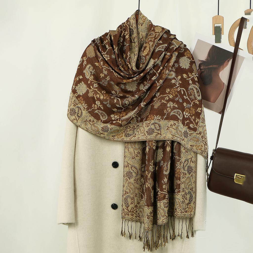 New  Cashmere Women Scarf Printed Winter Warm Shawl And Wraps Pashmina Bandana Long Jacquard Paisley Female Foulard