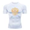 Men's Compression Athletic T-Shirt, Double-Headed Eagle Patt
